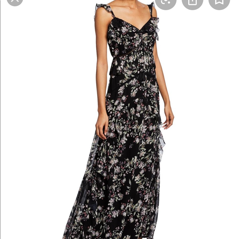 LOVE SAM Woodstock Ruffles tiered maxi dress